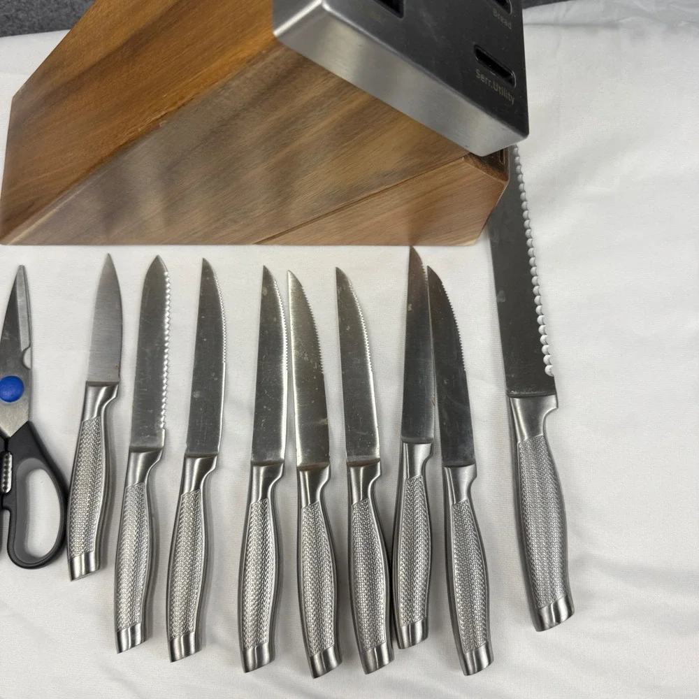 Henckels Diamondl Dynamic 13 Piece Knife Set with Wood Block and Shears